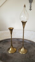 Freddie andersen midcentury brass oil lamp and candle holder