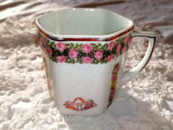 Antique Rose, Rare, Hexagonal Mug MZ Austria Altrohlau