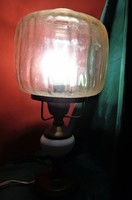 Gázlámpa érzetet /retró benyomást/ keltő elektromos asztali lámpa. Méretei a képeken!