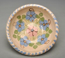 Beautiful folk deep bowl, wall plate from Hódmezővásárhely, 1910s,