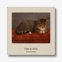 Maria wiik - sleeping cat - blindfold canvas reprint