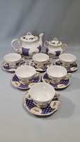 6 Personal Zsolnay porcelain, Marie Antoinette tea set