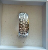 Beautiful s. Silver wedding ring with olive stones