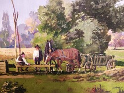 Harenczi painting equestrian portrait