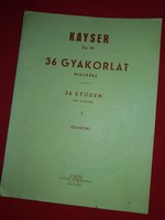 Heinrich Erst Kayser: 36 gyakorlat hegedűre op. 20 FRICYES SÁNDOR  tankönyv képek szerint