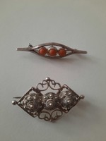 Antique silver brooches
