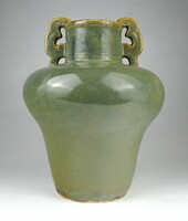 1J512 old large glazed stoneware art deco Chinese vase decorative vase 28 cm