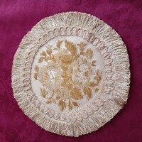 2 Microplush tablecloth, with a showy border, 25 cm in diameter