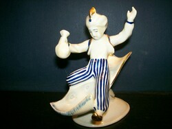 Holloházi porcelain aladdin figurine