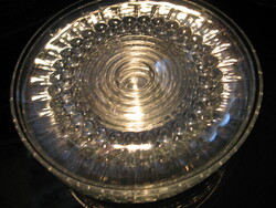 Retro gyöngyös, buborékos REIMS FRANCE üveg tányér