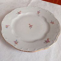 Zsolnay plate with tiny flowers, 24 cm in diameter