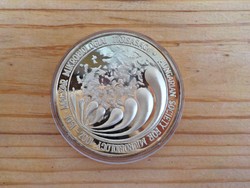 925-ös ezüst 33,5 g. Magyar Mikrobiológiai Társaság ezüst érme