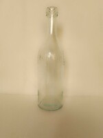 Antique old Hungarian coat of arms crystal water glass bottle, 0.5 liter, flawless