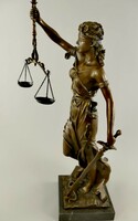 Justitia, az igazság Istennője - Monumentális bronz szobor