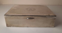 Art deco argentor large alpaca box with wooden insert