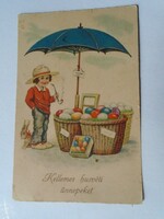 D191186  Régi képeslap - Pipázó tojásárus  - Békés  Boldizsár Icuska 1930's