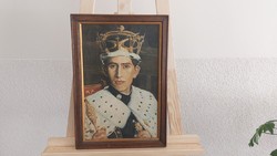 (K) Festmény az ifjú Károly hercegről 29x42 cm kerettel szignózott