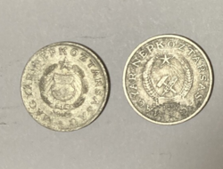 Kádár és Rákosi címeres 2 forintosok (2 darab) 1952  és 1966 (122)