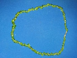 Gyönyörű minőségi Peridot olivin ásvány ékszer nyaklánc réz tekerős csatlakozással a képek szerint