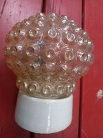 Kádári szocialista design: buborékos üvegbura /mennyezeti lámpa/ fali lámpa