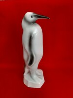Art deco Hollóházi porcelán pingvin szobor (nagy)