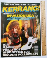 Kerrang magazin #112 1986 RATT Kiss Iron Maiden Raven Lynott Öyster Cult Saga Alex Lifeson Ozzy