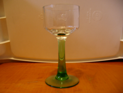 Green stemmed glass, candle holder