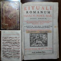 Antik, 1647-es könyv ritkaság! Rituale Romanum Pauli V. Pont Max.