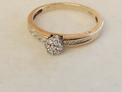 Aranyozott ezüst gyűrű/brill