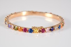 14th century Golden bracelet with precious stones