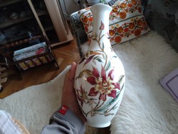 Zsolnay Orchideás porcelán váza