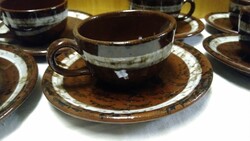 Retro Városlód ceramics 6-person coffee and mocha set