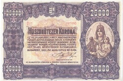 Magyarország 25000 korona  REPLIKA 1922 UNC
