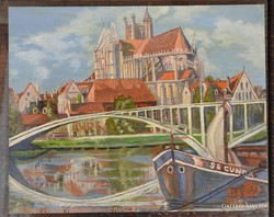 Auxerre _ a painting by a German contemporary painter