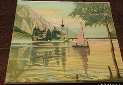 Sailing at the church_ German contemporary painter