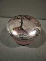 Special art nouveau glass with a diameter of 22 cm, French? Daum? Murano? Bonbonier