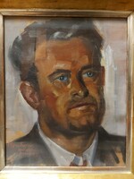 Ruzicskay György festmény, olaj, karton, 28x34 cm+szép keret