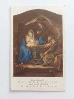 Régi karácsonyi képeslap 1957 levelezőlap betlehemi jelenet