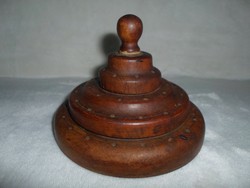 Art deco wooden holder with holes