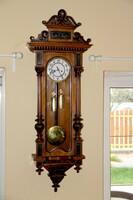 German pewter antique gb wall clock 133 cm