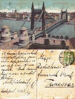 Budapest  Erzsébet híd 1912      .Posta van !