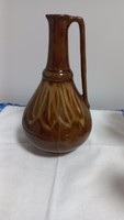 Old Polish marked ceramic amphora vase, with continuous pattern, flawless