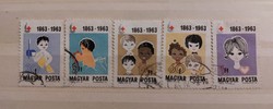 Red cross stamp 5 pcs 1863-1963