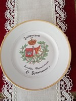 Belga Cerabel - Baudour porcelán -- Királyi Ijász Klub  Antwerpen 1844  jubileumi  emléktányér