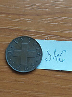 SVÁJC 2 RAPPEN 1963 B (Bern),  BRONZ  346.