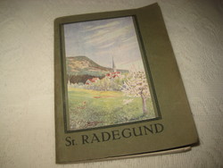 St. Radegund Austrian tourist edition map with bust 1929