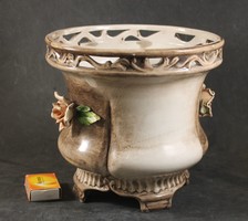 Neapolitan porcelain rose vase 614