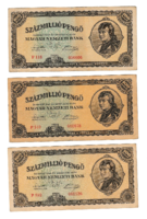 1946 - One hundred million pengő banknotes - p 116, p 149 and p 192 - lot of 3