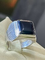 Antik ezüst gyűrű Onyx kővel