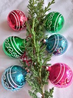 Old Christmas tree decorations, blown glass balls